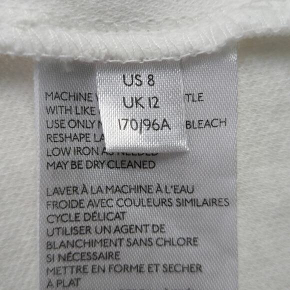 Anthropologie Maeve Cheryl Textured Knit Dress Black White Size 8 - Picture 9 of 9